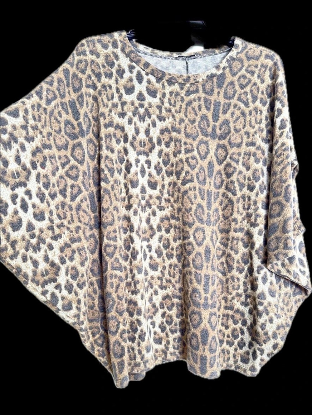 Jodifl Leopard Print Dolman Tunic in Brown & Cream